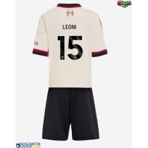 Otroški Nogometni dresi Liverpool Giovanni Leoni #15 Gostujoči 2025-26 Kratek Rokav (+ Kratke hlače)